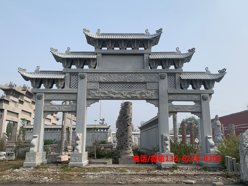 農村路口牌坊大門圖片 農村路口牌坊大門樣式造型大全